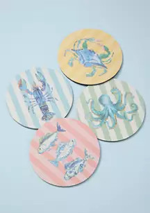 Crown & Ivy™ Sewing Down South x Crown & Ivy™ Kiawah Set of 4 Coasters | Belk