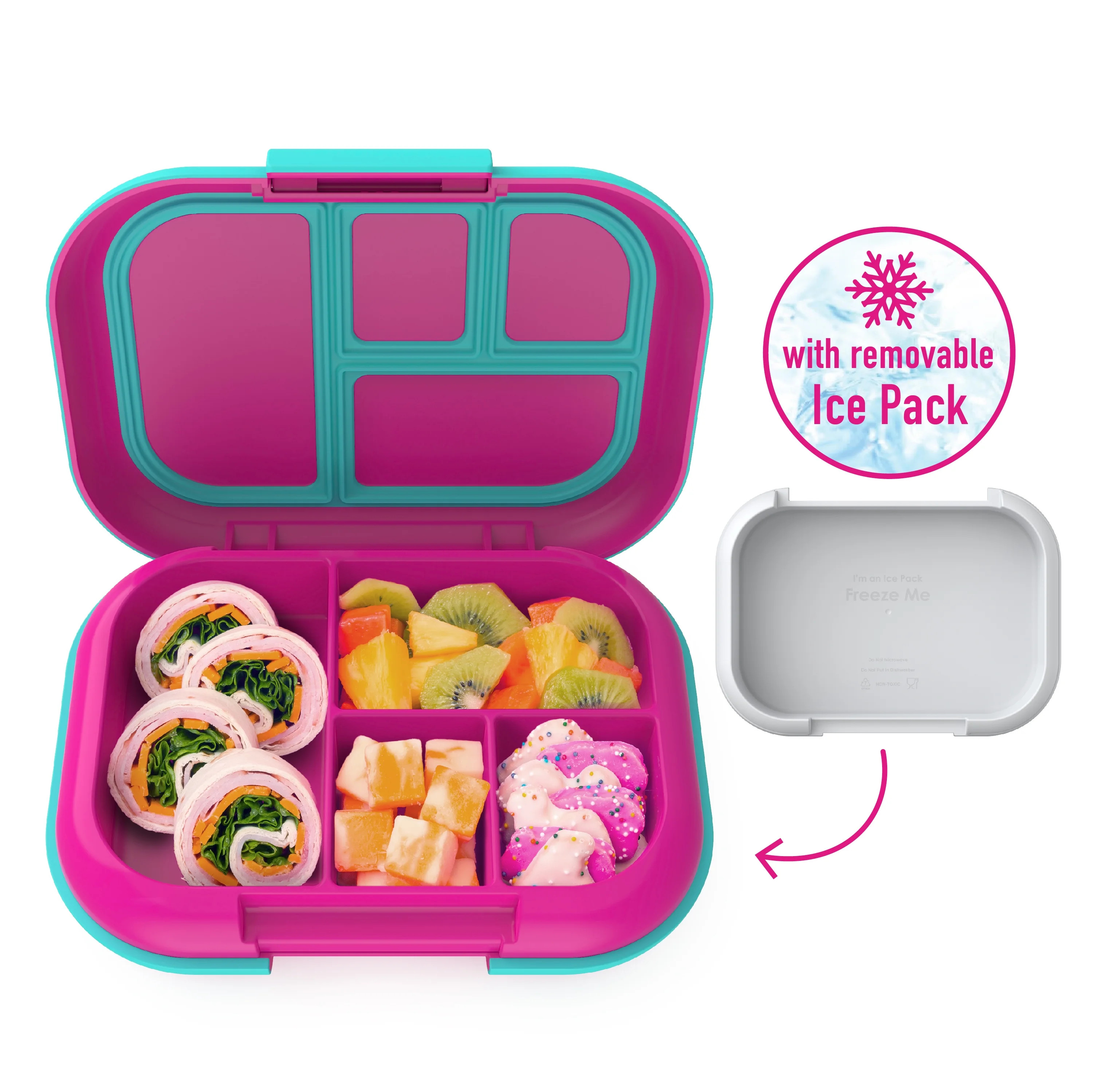 Bentgo Kids Chill Lunch Box - Bento-Style Lunch Solution with 4 Compartments and Removable Ice Pa... | Walmart (US)