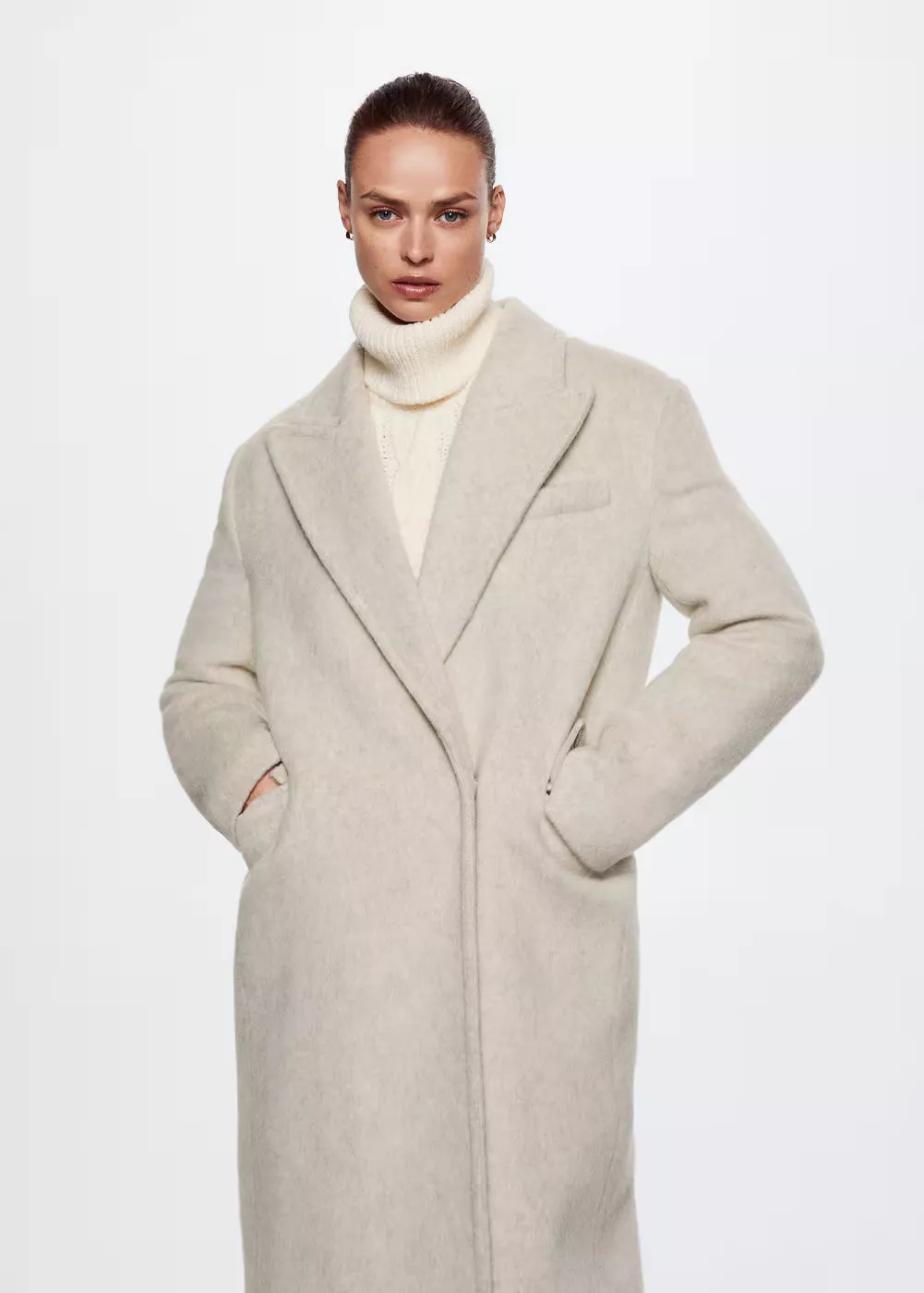 Wool coat fur effect - Women curated on LTK