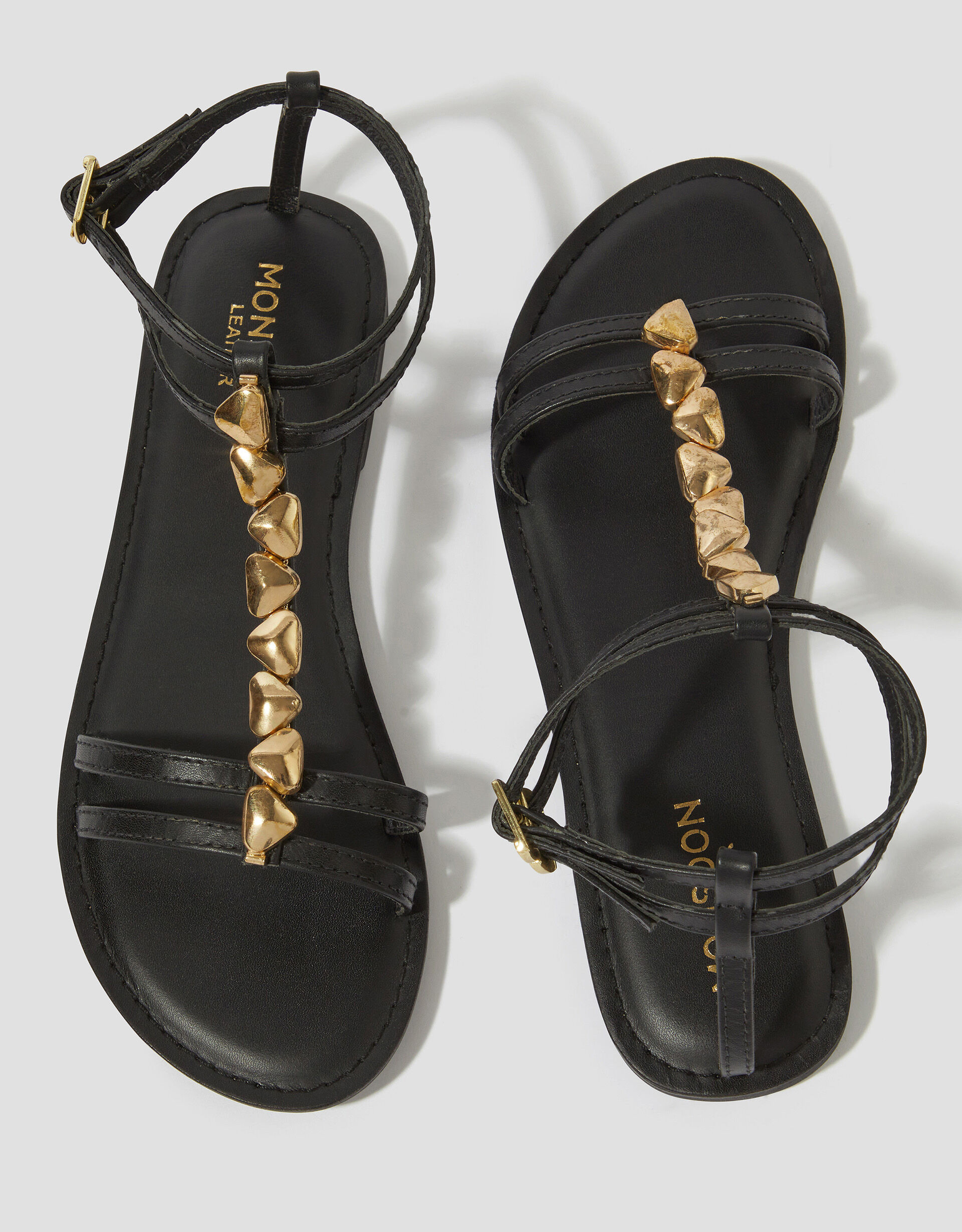 Simi T-Bar Strappy Sandals Black | Monsoon (UK)