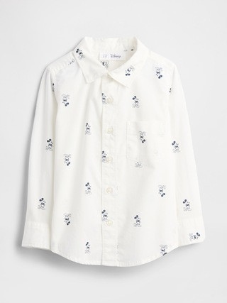 babyGap × Disney Mickey Mouse Poplin Shirt | Gap Factory