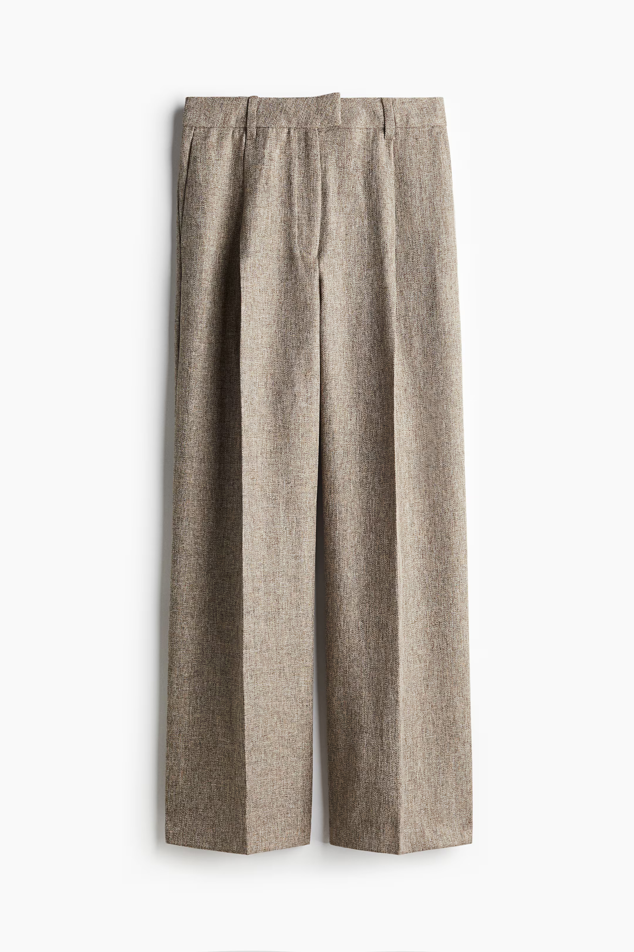 Tailored trousers - Regular waist - Extra-long legs - Beige - Ladies | H&M GB | H&M (UK, MY, IN, SG, PH, TW, HK)