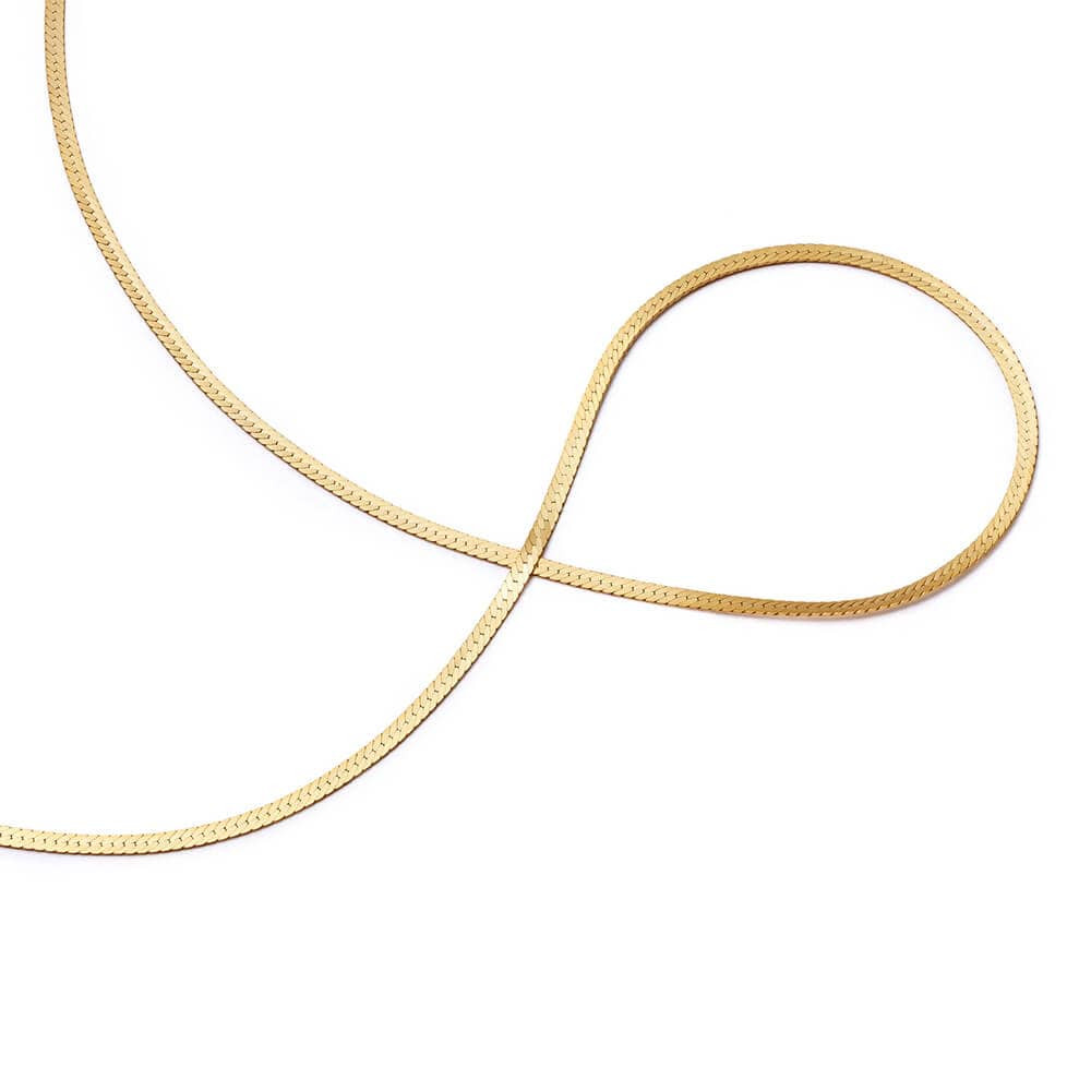 Fine Snake Chain Necklace 18ct Gold Plate | Daisy London Jewellery
