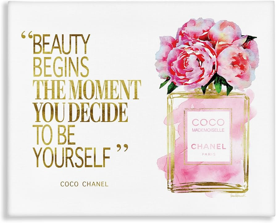 Fashion Perfume Watercolor Word, 24 x 30 Inch Canvas Wall Art | Amazon (US)
