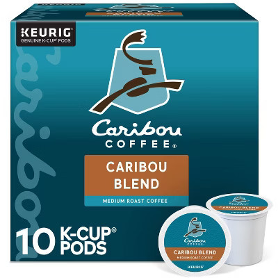 Caribou Coffee Caribou Blend Medium Roast Coffee Keurig K-Cup Coffee Pods - 10ct: Rainforest Alliance Certified, Arabica Beans | Target