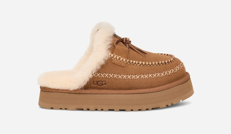 UGG® Women's Disquette Alpine Sheepskin Slippers in Chestnut, Size 8 | UGG (US)