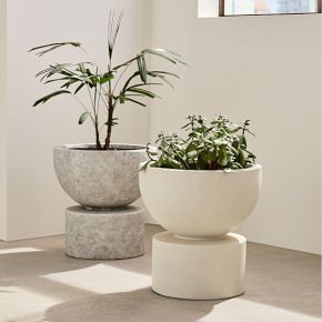 Molly Mod Indoor/Outdoor Ficonstone Planters | West Elm (US)