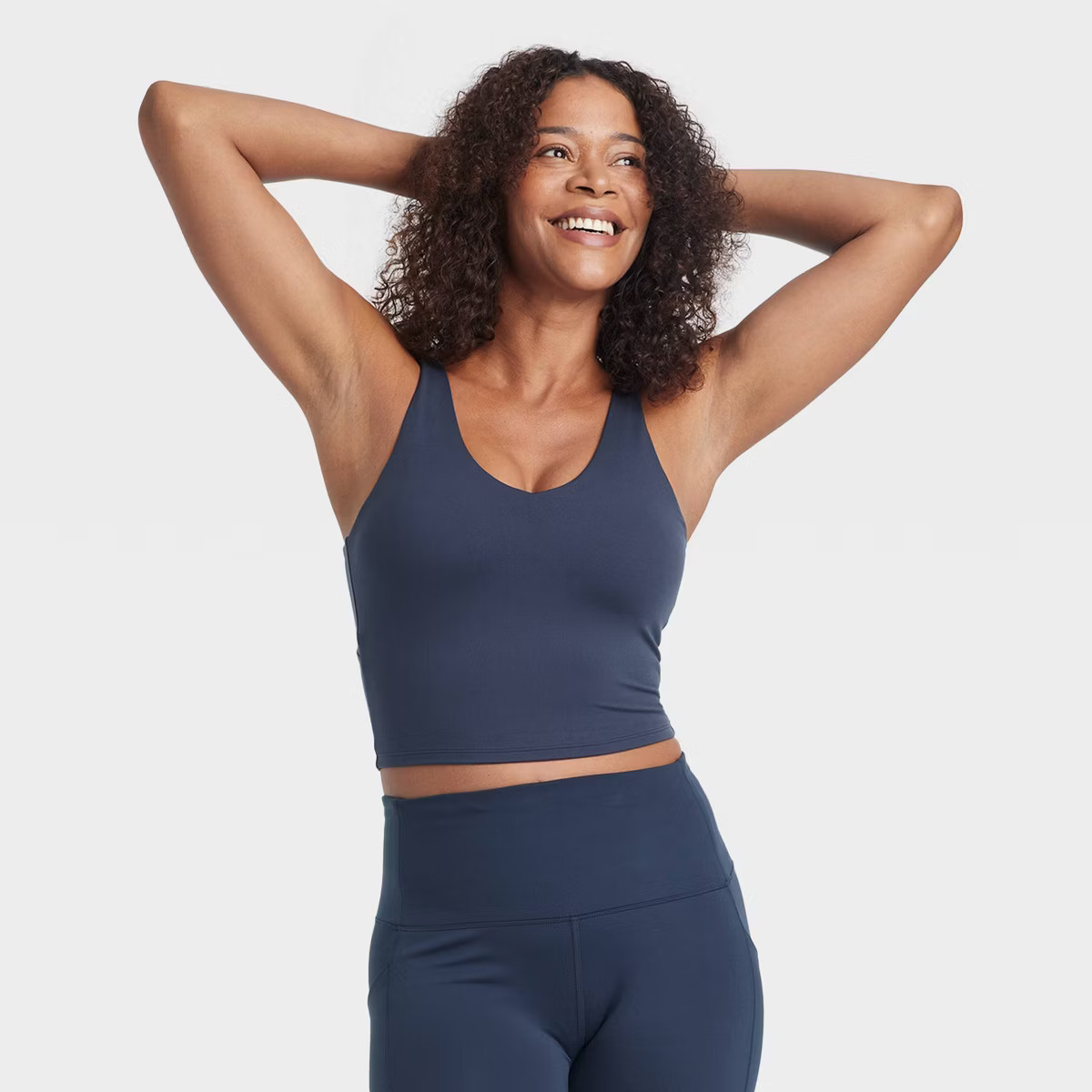 Women's Flex Light Support V-Neck Cropped Sports Bra - All In Motion™ | Target