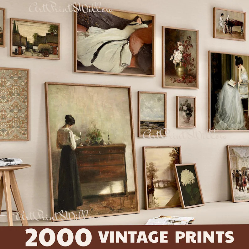 2000 Vintage Printable Rustic European Wall Art Prints, French Country Farmhouse Painting, Digita... | Etsy (US)