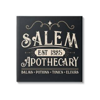 Stupell Industries Salem Apothecary Vintage Witch Sign Square Canvas Wall Art in Black | 36" x 36" | Michaels® | Michaels Stores