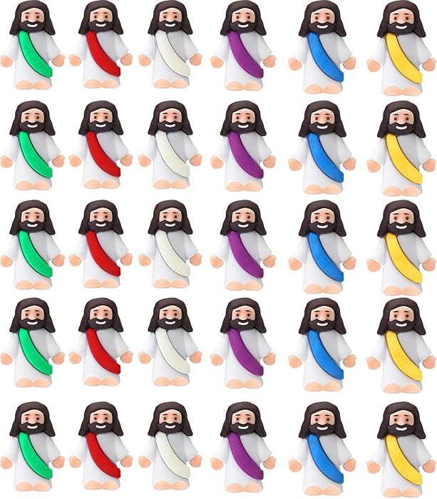 Mini Jesus Figures, Set of 30pcs Action Figures Little Jesus Figures, Tiny Jesus Figures to Hide ... | Amazon (US)