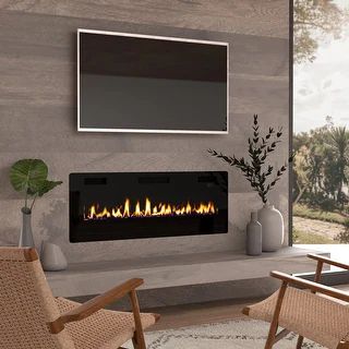 50-inch Ultra-thin Electric Fireplace Insert | Bed Bath & Beyond