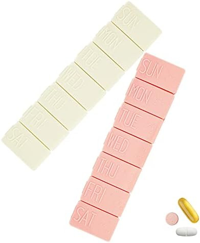 2Pack Weekly Pill Organizer,Extra Large 7 Days Pill Cases Travel Daily Pill Box for Fish Oil, Cal... | Amazon (US)
