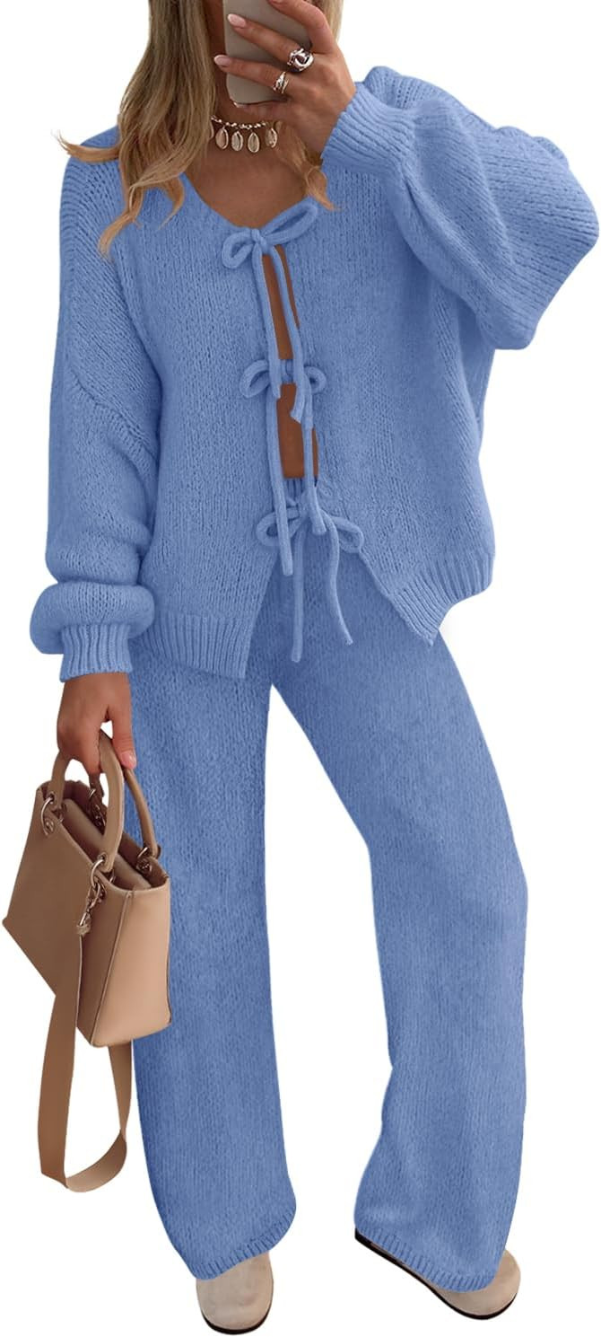 ZESICA Women's 2 Piece Outfits 2026 Fall Lounge Pajama Sets | Amazon (US)