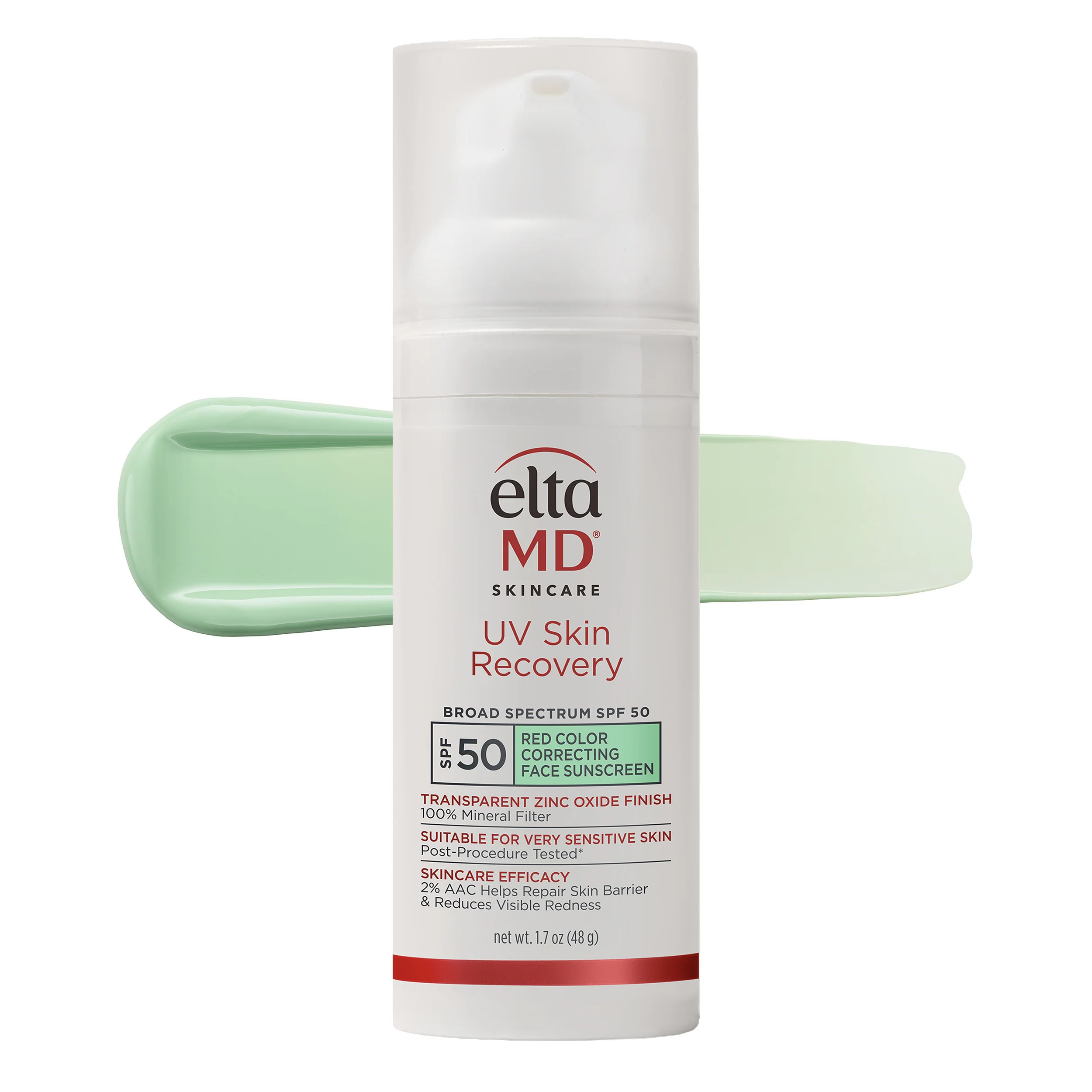 EltaMD UV Skin Recovery Red Color Correcting Green Tint Broad Spectrum SPF 50 | EltaMD