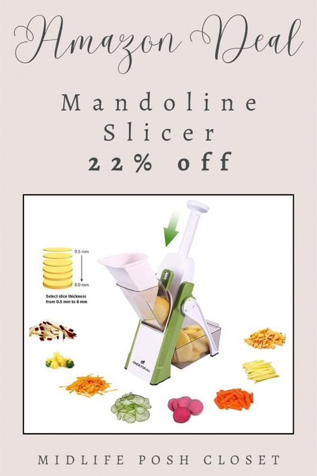 Amazon early Memorial Day deal! This mandoline slicer is 22% off and makes very pretty cuts for your carrots, potatoes, and other vegetables.

#LTKSeasonal #LTKSaleAlert #LTKHome