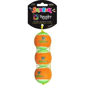 SPUNKY PUP Tennis Ball Squeaky Dog Ball Toy, Small - Chewy.com | Chewy.com