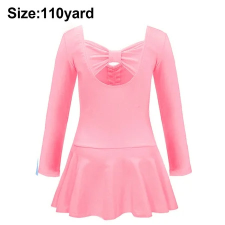 Girls Leotards for Dance Ruffle Long Sleeves Ballet Tutu Dresses Ballet Cotton Skirt Girls Practice  | Walmart (US)