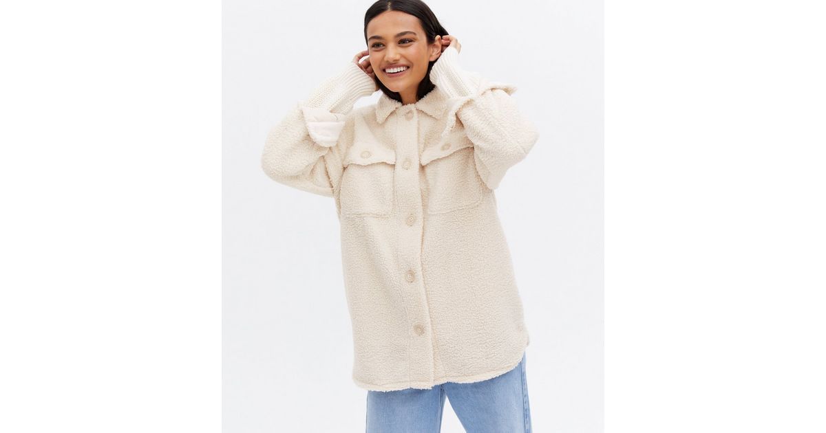 Cream Teddy Pocket Front Shacket
						
						Add to Saved Items
						Remove from Saved Items | New Look (UK)