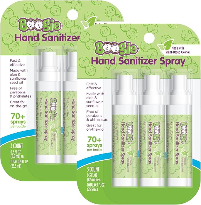 Boogie Kids Hand Sanitizer Spray for Babies &Toddlers, Great for Diaper Bags and Backpacks, Plant... | Amazon (US)