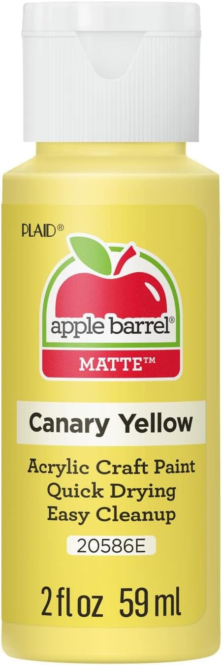 Apple Barrel Acrylic Paint in Assorted Colors (2-Ounce), 20586 Canary Yellow | Amazon (US)
