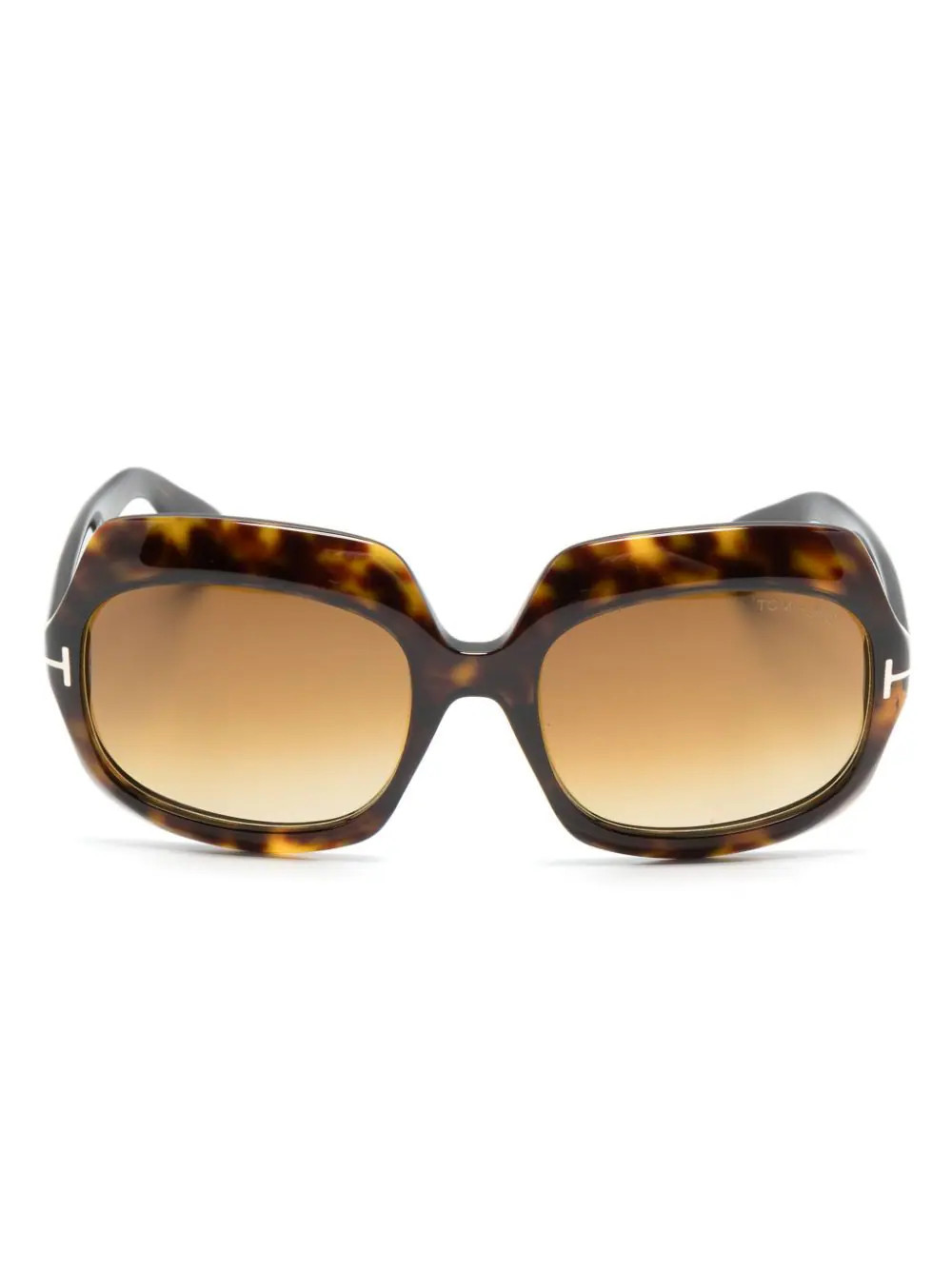 TOM FORD Eyewear TF1155 rectangle-frame sunglasses - Brown | Farfetch Global