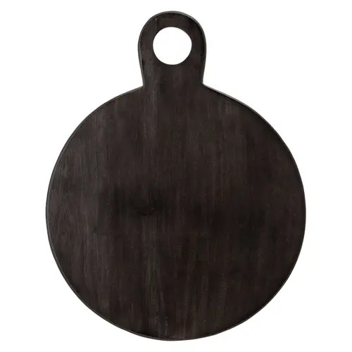 Storied Home Round Mango Wood Cheese and Cutting Board with Circle Handle, Black at Nordstrom | Nordstrom