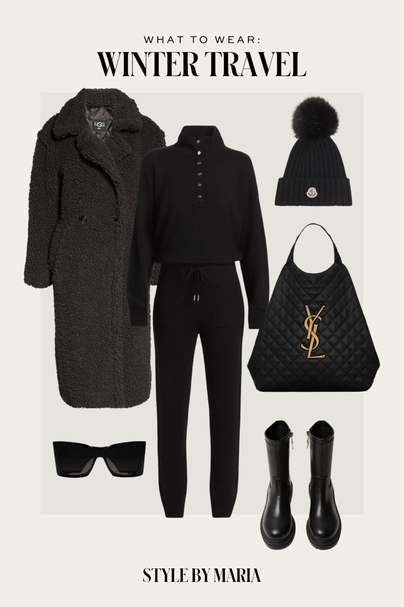 Winter travel outfit / apres ski / ski outfit
Saks knit jumpsuit
Ugg teddy coat / Sherpa coat
Moncler beanie 
Weworewhat biker boots 



#LTKShoeCrush #LTKTravel #LTKSeasonal