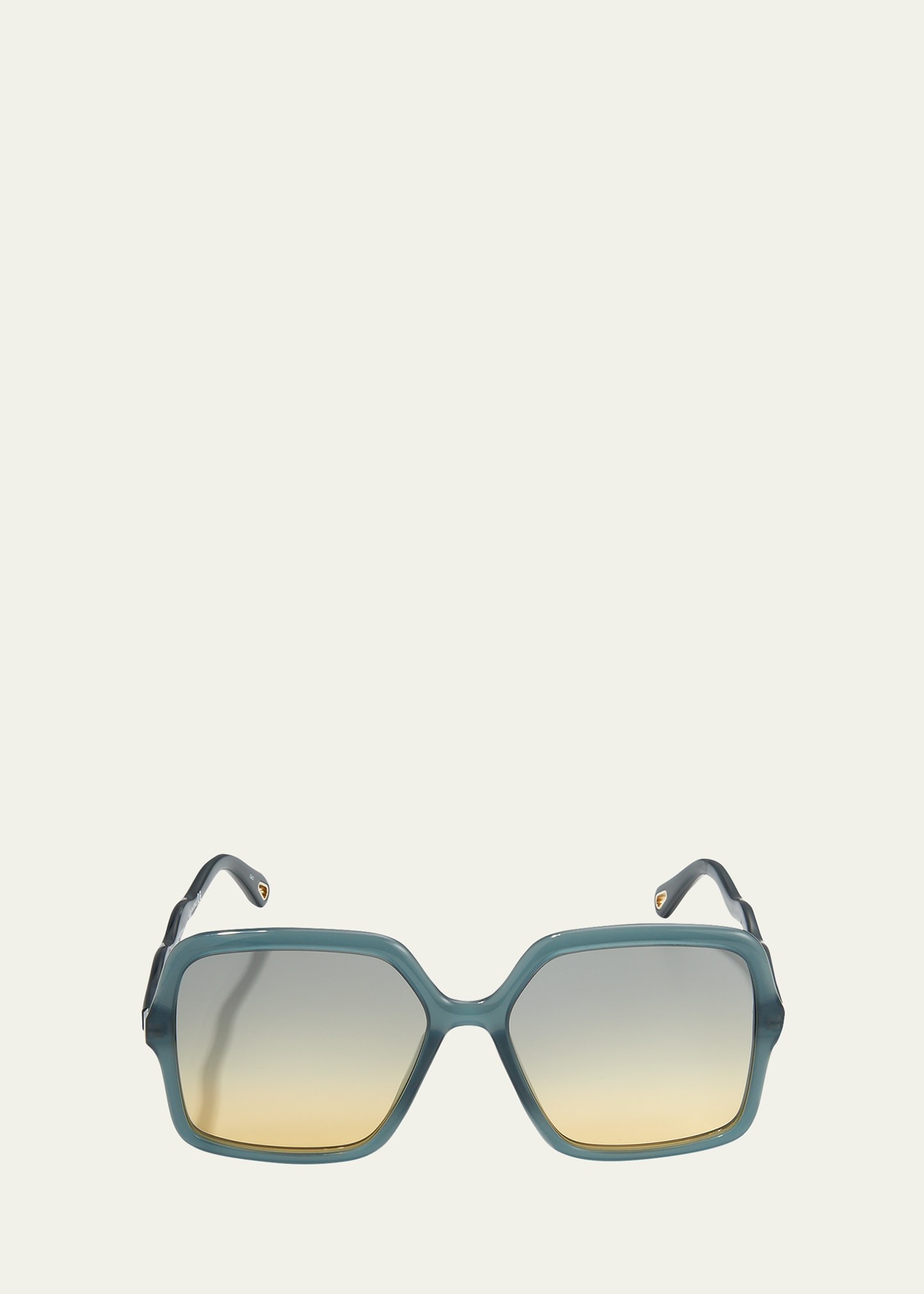 Chloe Wavy Rectangle Acetate Sunglasses | Bergdorf Goodman