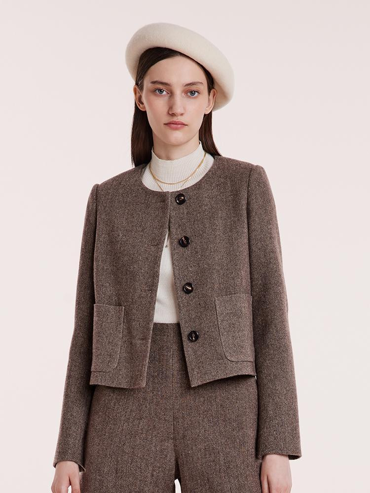 Washable Wool Short Coat | GOELIA