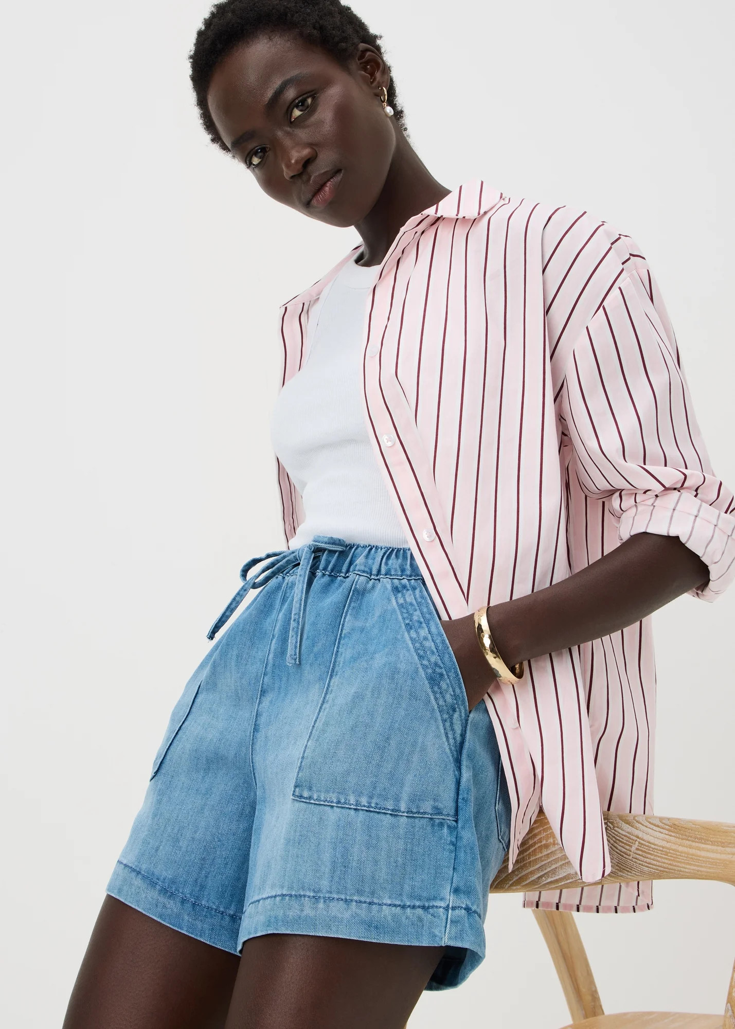 Mid Wash Denim Comfort Utility Shorts | Matalan (UK)