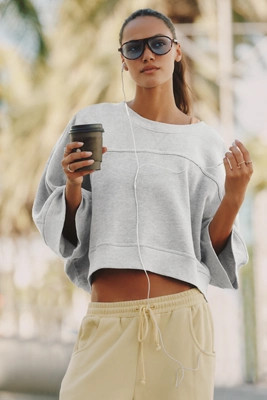 Daily Practice 100% Cotton Curved Oversized Top | Anthropologie (US)
