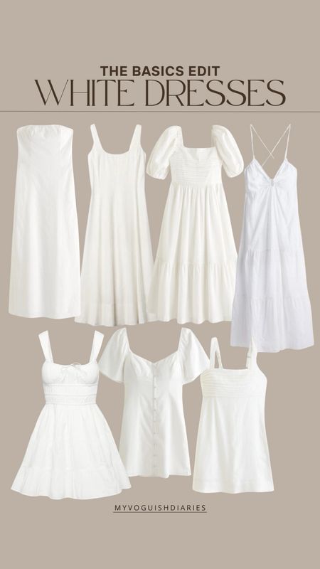 The Basics Edit: White Dresses
white dresses, spring dresses, summer dresses, spring trends, neutral fashion 

#LTKSeasonal #LTKstyletip #LTKfindsunder50