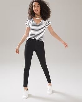 High-Rise Sculpt Black Skinny Jeans | White House Black Market