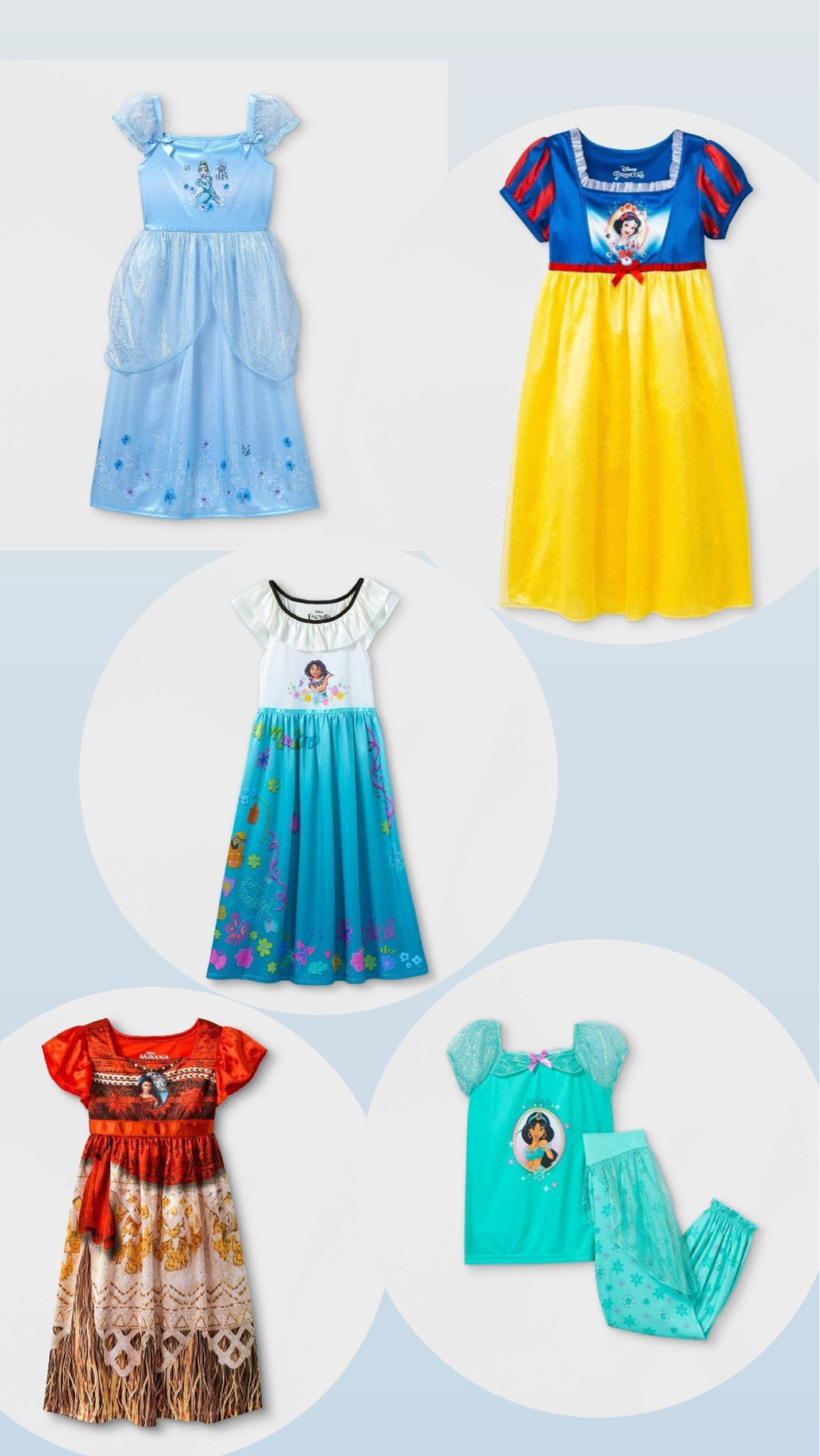 Disney inspired pajamas for girls.
Cinderella, Belle, Moana , Aladdin, jasmine, madrigals, Mirabel, Encanto.

Disney dresses, Halloween inspired costumes 

#LTKfamily #LTKkids #LTKunder50