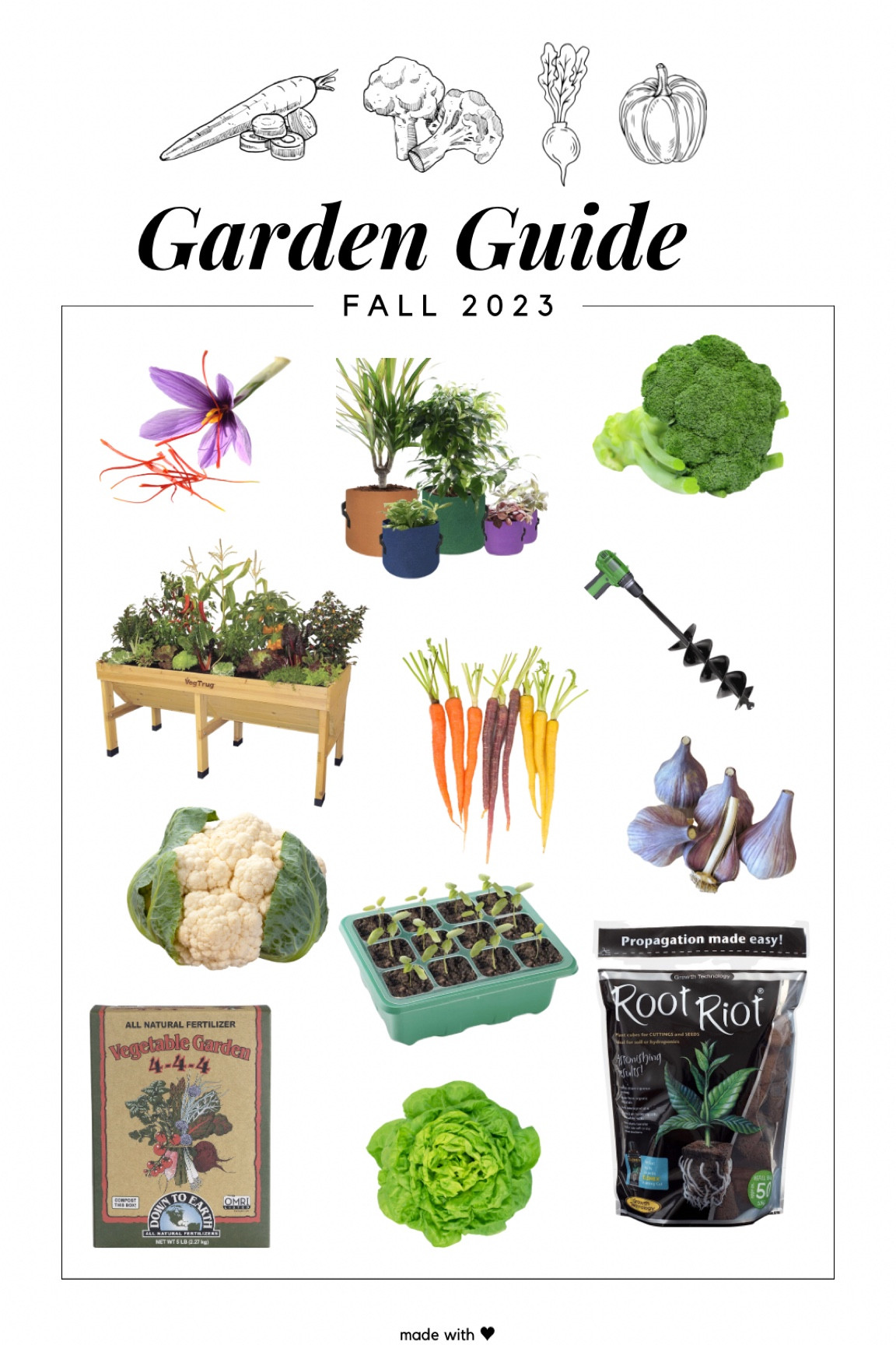 Everything you need to start a fall garden 🌱👇🏼

The essentials for fall gardening:
- seeds for crops like carrots, lettuce, broccoli, cauliflower, etc. 🥬 
- garlic cloves and saffron bulbs for easy crops that are so fun to watch grow! 🧄 
- raised beds or fabric containers of like me you need an ergonomic space saving option 🫶🏼
- organic fertilizer for maximum growth 🤩
- mini greenhouses and Root Riot grow medium for the easiest seed starting! 🌱
- a drill auger for mixing soil and planting bulbs 💪🏼

Happy gardening!

#fallgarden #garden #vegetablegarden

#LTKfamily #LTKhome #LTKSeasonal