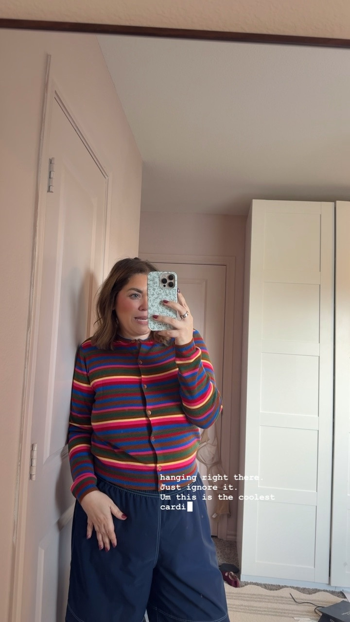 Zara colorful cardigan for fall wearing xl

#LTKMidsize #LTKootd