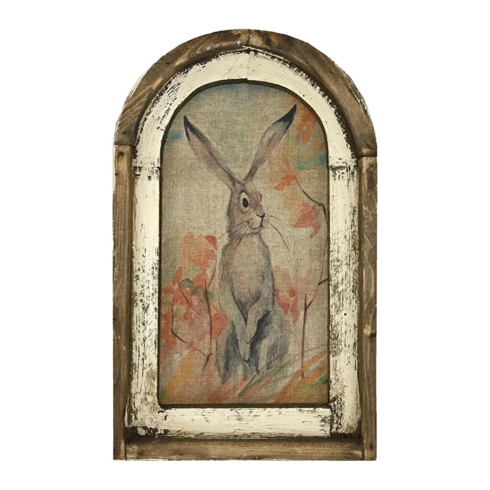 Popvcly Easter Bunny Vintage Decor, Rabbit Wall Art Rustic Farmhouse Decor Rustic Farmhouse Wall ... | Walmart (US)
