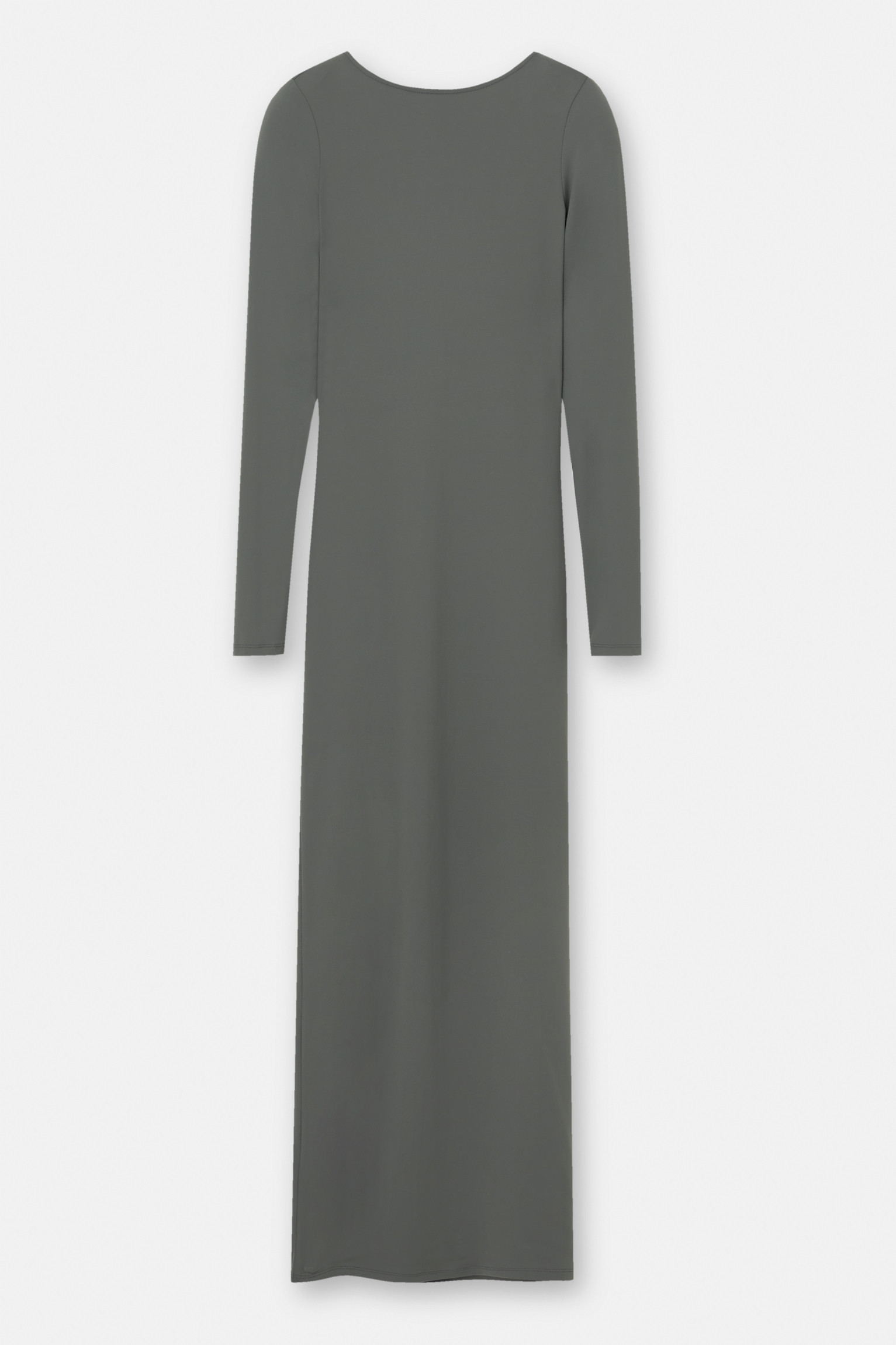 Long polyamide dress with open back | PULL and BEAR UK