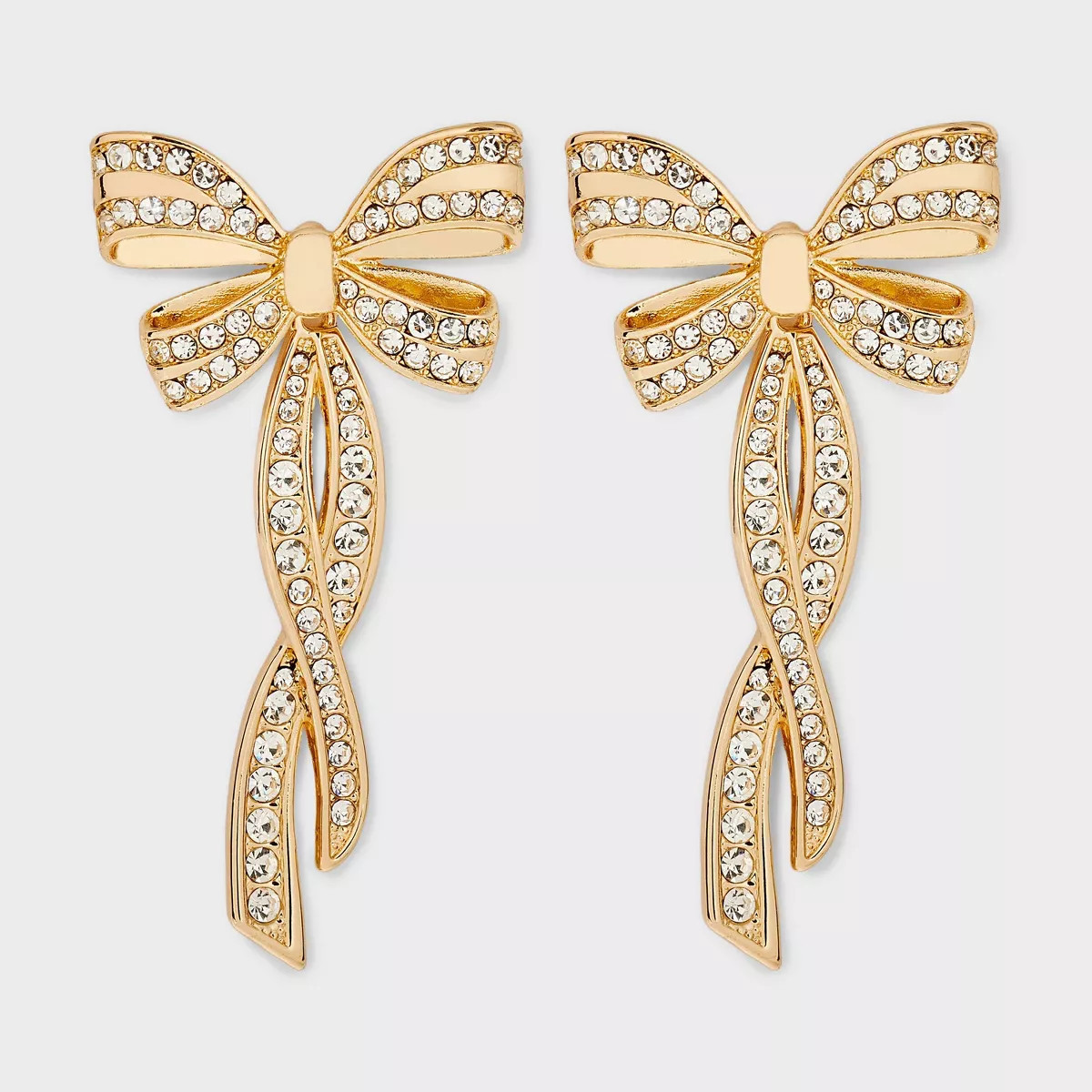 SUGARFIX by BaubleBar Crystal Bow Statement Earrings - Gold | Target