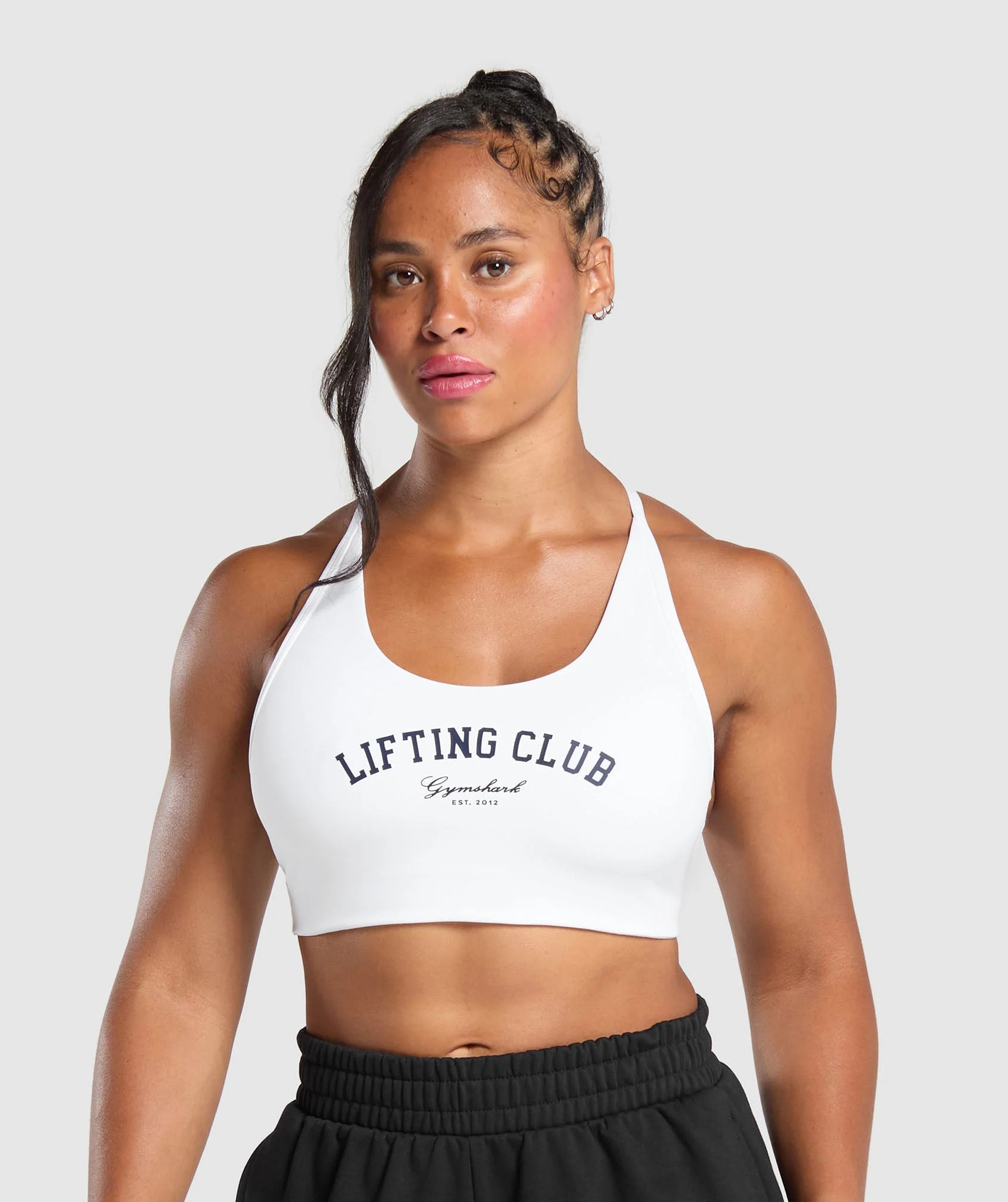 Gymshark Lifting Club Retro Bra - White | Gymshark US