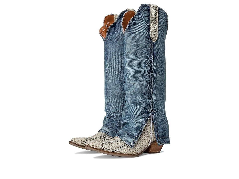 Dingo Shabby Leather Boot Women's Boots Blue : 8 B - Medium | Zappos