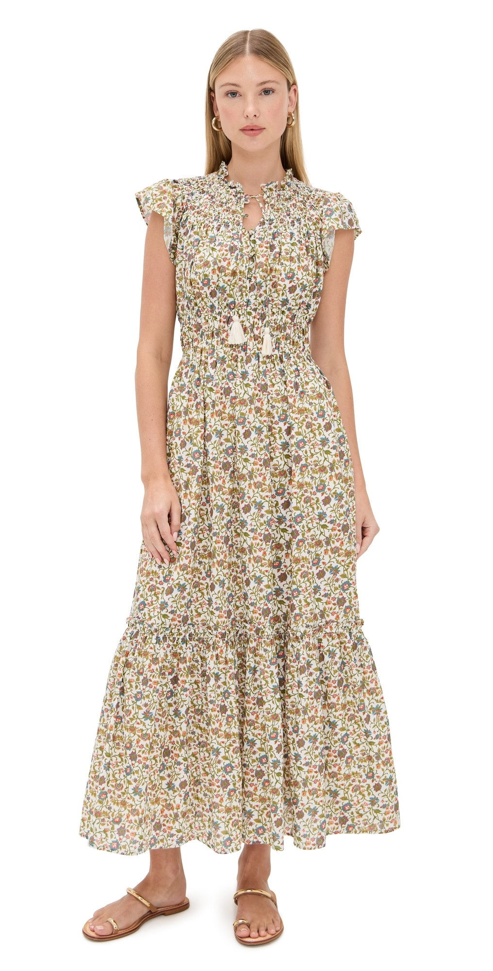 Cleobella Indira Ankle Dress Vita Floral Print XL | Shopbop