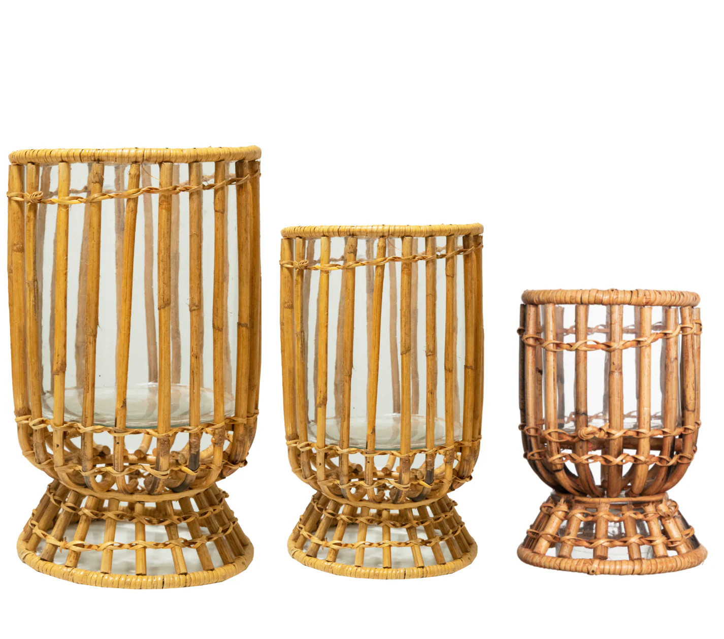 Bamboo Wicker Hurricane | The Enchanted Home