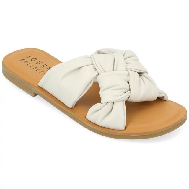 Journee Collection Womens Kianna Tru Comfort Foam Slide Puffy Flat Sandal | Walmart (US)