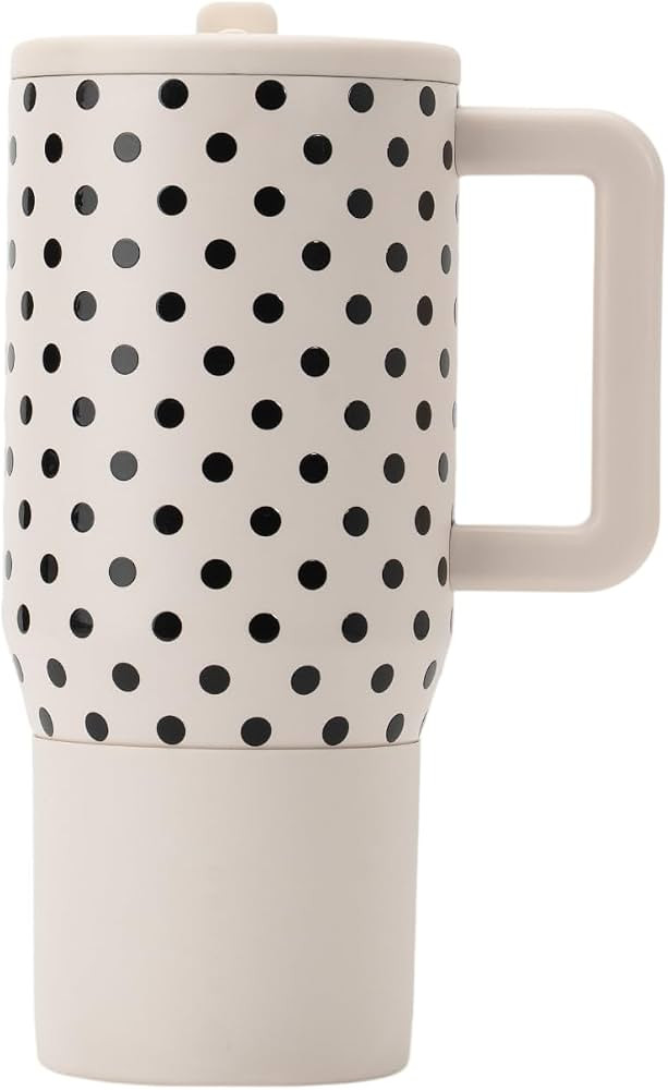 HydroJug Polka Dot Traveler 20oz Kids Insulated Tumbler, French Vanilla | Amazon (US)