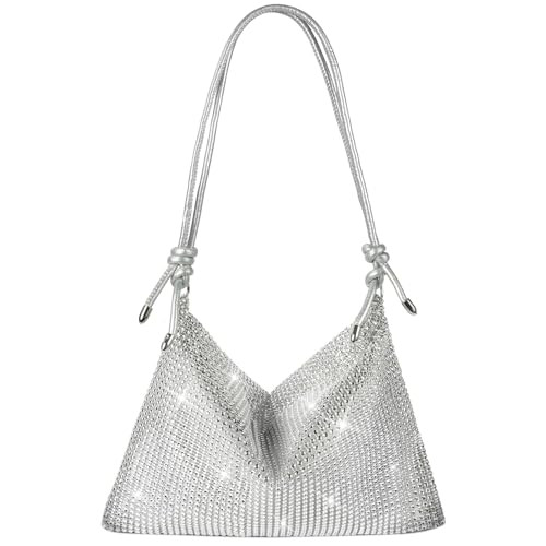 OSDUE Evening Bag Clutch Purses for Women Silver Purse Sparkling Wedding Party Purse for women | Amazon (US)
