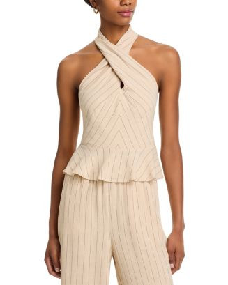 STEVE MADDEN Kosta Peplum Halter Top   | Bloomingdale's Women | Bloomingdale's (US)