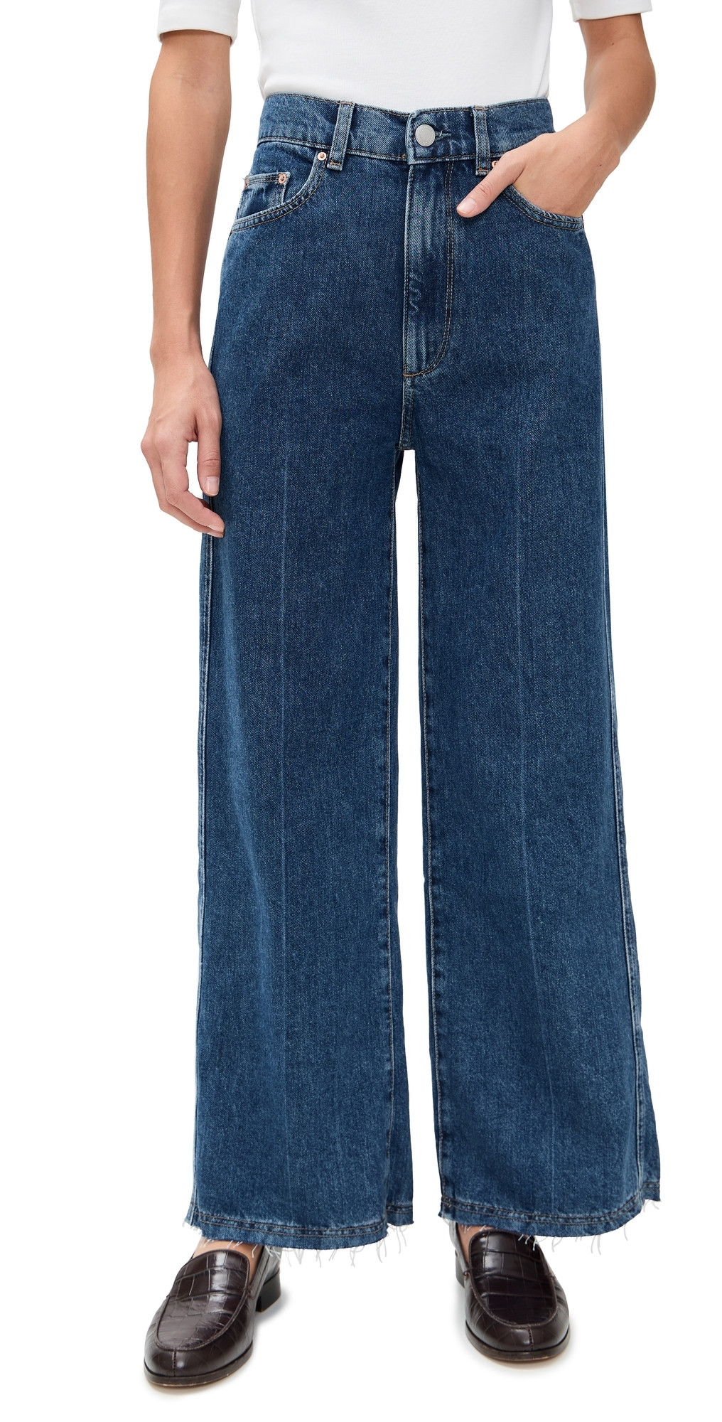 DL1961 Hepburn Wide Leg High Rise Ankle Jeans North Beach (Highluxe) 31 | Shopbop