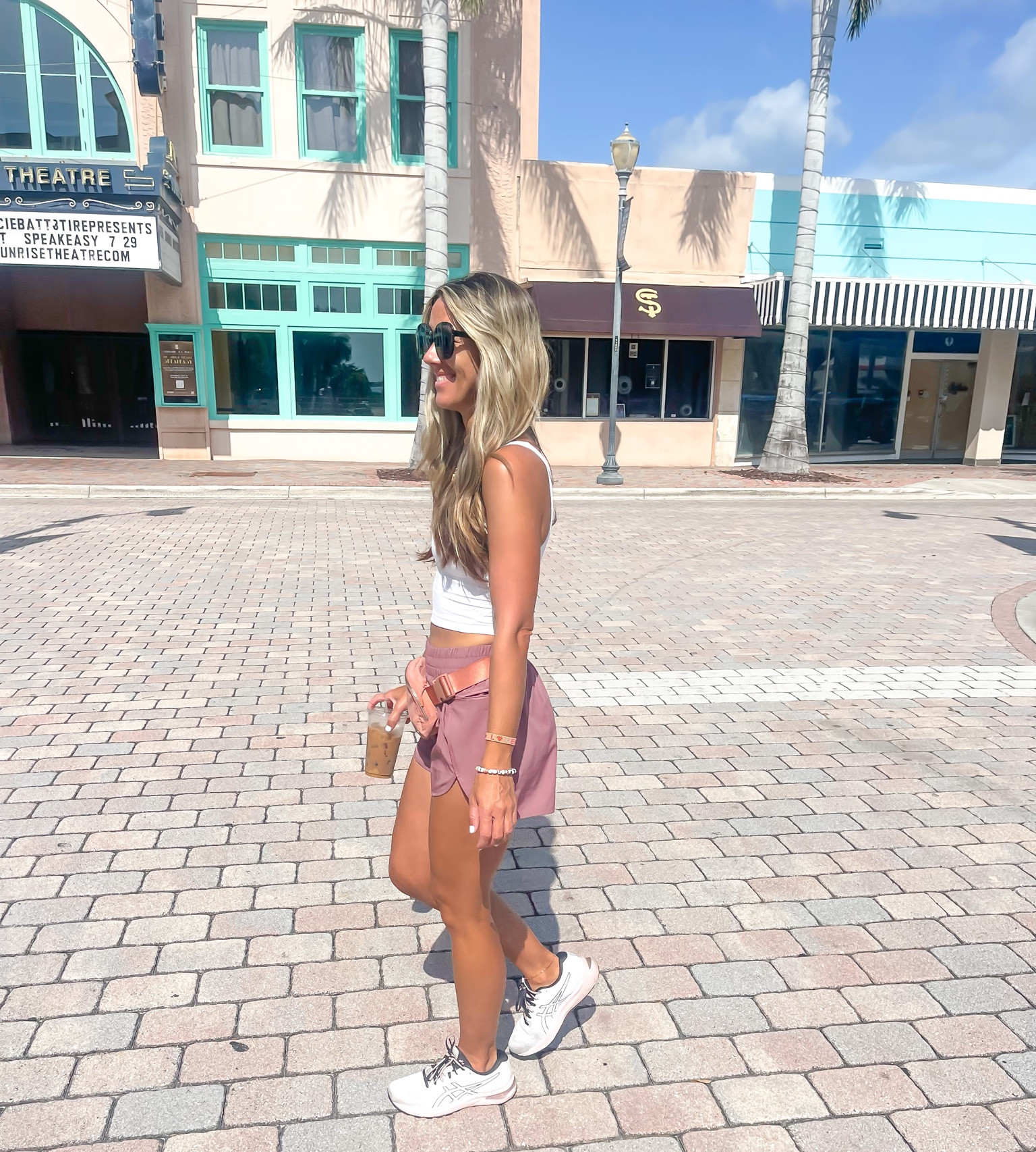 Walk outfit • barbie • shorts • white tank • summer outfit • sized up in shorts • 6 in tank • 

#LTKFind #LTKstyletip #LTKFitness